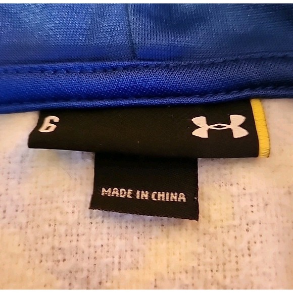 Under Armour Hoodie Digital Camo Logo Full Zip Sweatshirt Blue Green Youth Sz 6 - Picture 7 of 12